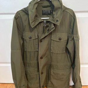 J.Crew mens' field mechanic jacket.  Military green. Size M